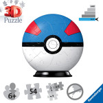 3D puzzle guľa – Pokémon modrý